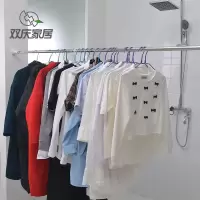 双庆卫生间浴帘杆窗帘杆免打孔伸缩杆浴室帘杆收缩杆晾衣杆免打孔 三维工匠 140—260cm浴杆