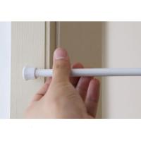 伸缩杆帘杆浴帘杆浴帘杆置物架窗帘杆子罗马杆棍子免打孔细粗杆 三维工匠 白色适用于60-105cm弹簧伸缩杆浴杆