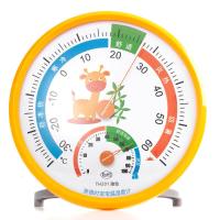 室内温度计家用精准婴儿房宝宝温湿度计可爱室温表高精度 三维工匠 橘子橙