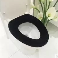针织白色1马桶纯色坐垫坐加厚.马桶由9.9垫谷毛绒黑垫圈坐套圈 三维工匠马桶垫