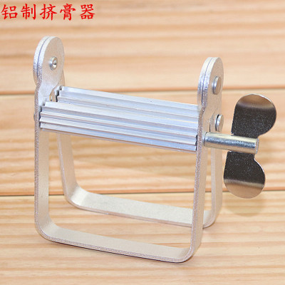 美发金属挤膏器染膏夹挤牙膏器颜料油画化妆品工具手动挤压器 三维工匠 盒装挤膏器黑色