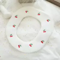 桶圈套马桶套水果系小清新水果刺绣毛绒马桶垫 简约秋冬保暖坐便 三维工匠