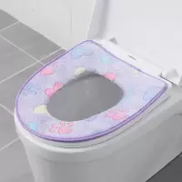 马桶垫坐垫加厚毛绒冬季家用四季防水通用可爱欧式厕所坐便器套圈 三维工匠