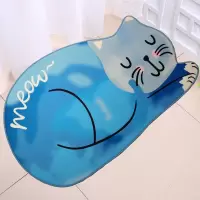 可爱猫咪卡通地垫垫进厕所口脚垫吸水卫生间浴室防滑垫垫子 三维工匠