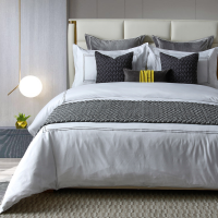 北欧简美样板房床品10件代美式轻奢别墅家具摆场床品多件套