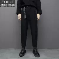 SUNTEK日系盐系oversize裤子男韩版潮流直筒宽松DK制服西装裤轻熟休闲裤西裤