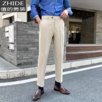 SUNTEK西裤男直筒修身百搭商务正装九分裤韩版休闲潮流青年小脚9分裤子西裤