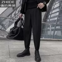 SUNTEK休闲西裤男修身小脚裤西装裤男韩版潮流痞帅束脚裤网红裤子长裤男西裤
