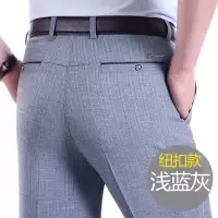 SUNTEK春夏季爸爸西裤子薄款宽松中年装男士休闲裤40-50岁中老年人夏裤西裤