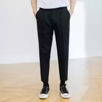 SUNTEKUOOHE休闲裤男裤子修身小西裤 2020夏季薄款韩版潮流小脚九分裤男西裤