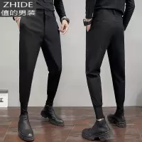 SUNTEK束脚西裤潮马丁靴搭配男裤子潮牌工装裤秋冬季痞帅百搭小脚休闲裤西裤