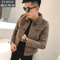 SUNTEK秋冬季社会精小伙呢子夹克男潮流韩版修身百搭短款风衣毛呢外套风衣