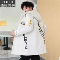 SUNTEK外套男秋冬季风衣男装2020新款加绒加厚初高中学生夹克青少年秋装风衣
