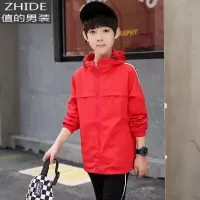 SUNTEK9中大童风衣外套2019新款男童春秋薄款衣服12-15岁男孩中长款上衣风衣