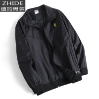 SUNTEK秋冬季男士外套翻领夹克薄款运动衫休闲百搭防风上衣加绒加厚风衣风衣