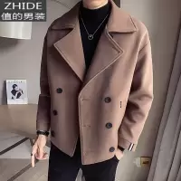 SUNTEK风衣男士短款2020新款秋冬季英伦风韩版潮流帅气毛呢子大衣外套潮风衣