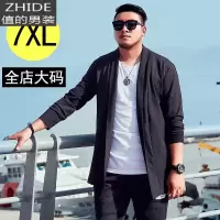 SUNTEK春季大码外套男加肥加大宽松中长款薄款风衣胖子大号披风开衫潮风衣