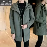 SUNTEK夹克外套男韩版潮流休闲上衣服男秋装春秋2020新款风衣男士中长款风衣