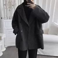 SUNTEK很仙的风衣男中长款外套男冬季韩版潮流帅气潮牌oversize大衣穿搭风衣