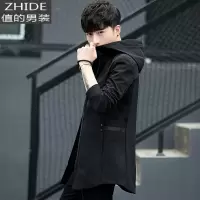 SUNTEK2020新款秋季帅气韩版修身夹克男中长款风衣春秋潮流青年男装外套风衣