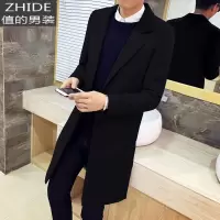 SUNTEK中长款毛呢大衣新款秋冬季2020加厚潮流外套男士韩版修身呢子风衣风衣