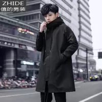 SUNTEK男士风衣中长款2020新款外套男春秋季工装青少年大码宽松韩版潮流风衣