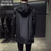 SUNTEK春秋季风衣男英伦风中长款炸街潮牌外套夹克潮流韩版帅气大码褂子风衣