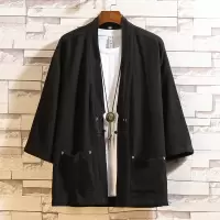 SUNTEK中国风男士汉服古装夏季薄款外套潮牌休闲宽松大码男装上衣服古风夹克