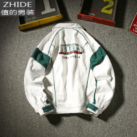 SUNTEK徐洛淇 春季日系休闲帅气工装夹克男士拼接棒球衣服潮牌情侣外套夹克