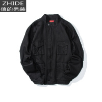SUNTEK友町  日系复古做旧多口袋立领工装夹克男青年潮牌宽松外套夹克