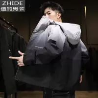 SUNTEK夹克男士2020新款秋季休闲工装连帽上衣服春秋款潮流百搭男装外套夹克