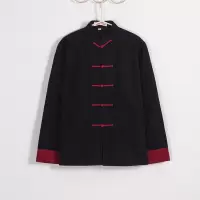 SUNTEK唐装男春秋外套中国风青年复古潮牌上衣中式棉大码禅修服居士服夹克