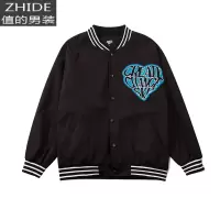 SUNTEK秋冬美式复古爱心字母绣花棒球服夹克男女潮街头bf宽松情侣外套夹克