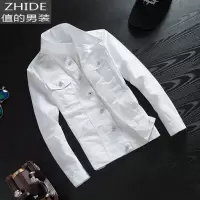 SUNTEK春季牛仔夹克男士韩版修身男生棒球服潮男装牛仔衣春秋款情侣外套夹克