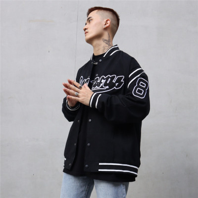 SUNTEKMT99 国潮秋冬款刺绣字母棒球服男复古经典美式复古宽松夹克外套夹克