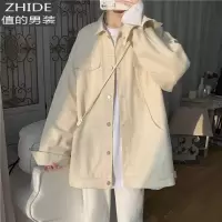 SUNTEK旋律风车工装夹克男长袖宽松潮流韩版翻领外套青年春季款加厚上衣夹克
