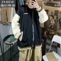 SUNTEK超火cec棒球服男学生潮牌个性潮流港风宽松bf复古情侣夹克外套潮夹克
