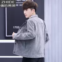 SUNTEK外套男春秋季新款休闲修身牛仔夹克2021韩版潮流运动帅气翻领男装夹克