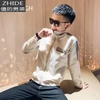 SUNTEK痞帅外套男春秋网红修身加绒加厚夹克2020年新款潮流百搭男士上衣夹克