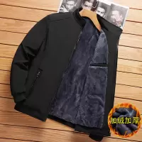 SUNTEK冬季中年爸爸装40外套夹克加绒加厚秋冬装50中老年人60岁男装褂子夹克