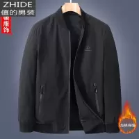 SUNTEK大码夹棉加厚夹克男士秋冬加肥加大商务薄棉服中老年爸爸上衣外套夹克