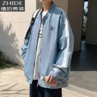 SUNTEK棒球服外套男春季韩版潮流宽松飞行员夹克潮牌学生原宿风运动上衣夹克