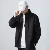 SUNTEK工装外套男宽松男装大码夹克春季男士春秋立领棒球服春装潮流痞帅夹克