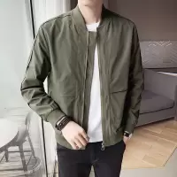 SUNTEK春秋外套男棒球领休闲潮流帅气男士夹克上衣韩版修身痞帅潮牌男装夹克