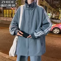 SUNTEK春季运动衣服套装男潮流宽松休闲夹克男装一套搭配潮牌痞帅气外套夹克
