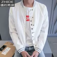 SUNTEK男士秋装上衣韩版潮流时尚加绒外套秋冬男装2020新款潮牌百搭夹克夹克