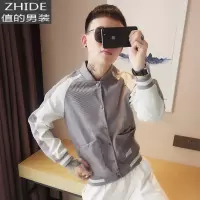 SUNTEK春季社会精小伙外套男夹克网红同款修身长袖开衫棒球服潮牌百搭夹克