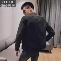 SUNTEK色休闲百搭痞帅外套男韩版修身社会人精小伙秋季网红衣服夹克夹克