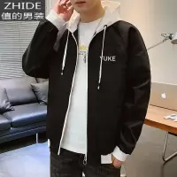 SUNTEK外套男士2020秋季新款男装韩版潮流秋装休闲夹克连帽帅气工装上衣夹克