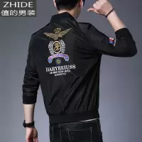 SUNTEK春季高端刺绣棒球服休闲夹克男潮春秋韩版时尚潮流春装外套大码夹克